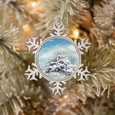 Winter Wonderland Snowflake Pewter Christmas Ornament at Zazzle
