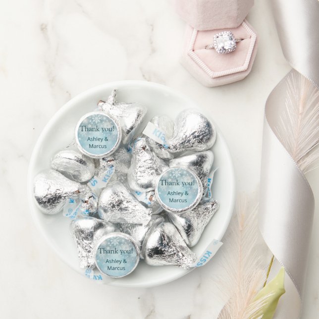 Winter Wonderland Snowflake Wedding Thank You Hershey®'s Kisses® (Wedding)