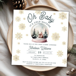 Winter Wonderland Snowflakes Baby Shower Invitation