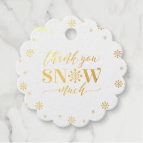 Winter Wonderland Snowflakes Foil Thank you Favor Foil Favor Tags
