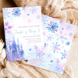 Winter Wonderland Snowflakes Girl Snow Birthday Invitation<br><div class="desc">♥ Winter Wonderland Birthday themed invitation for your perfect celebration.</div>