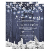 Winter wonderland snowing bridal shower invitation