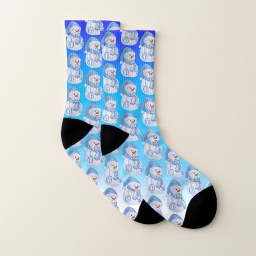 Winter Wonderland Snowman All_Over_Print Socks