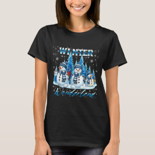 Winter Wonderland Snowman Family Snowflake Cozy Wi T-Shirt