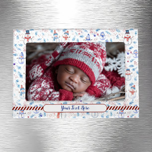 Winter Wonderland Snowman Magnetic Frame