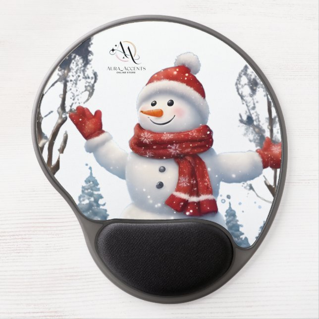 Winter Wonderland Snowman Mouse Pad – A Touch of F (Front)