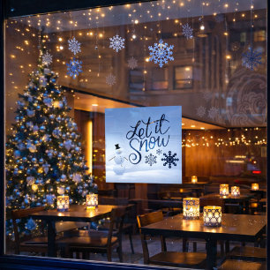 Winter Wonderland Snowman Window Cling