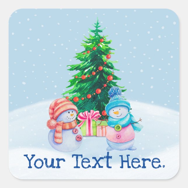 Winter Wonderland Snowmen Sticker (Front)