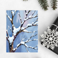 Winter Wonderland Snowy Tree Branches Painted