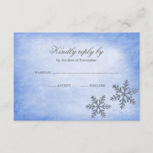 Winter Wonderland Sparkle Snowflakes Blue RSVP