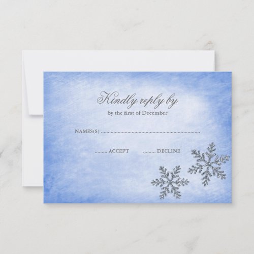 Winter Wonderland Sparkle Snowflakes Blue RSVP