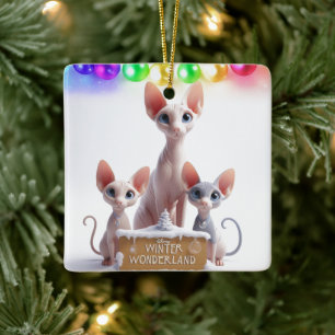 Winter Wonderland Sphynx Christmas Ornament