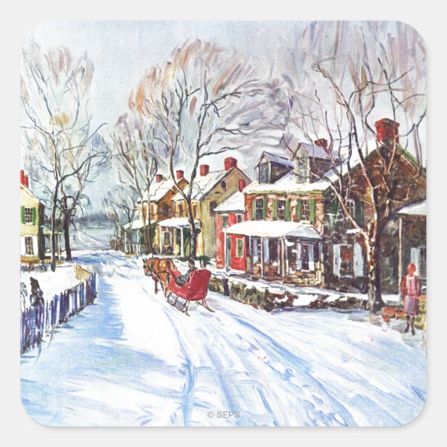 Winter Wonderland Square Sticker (Front)