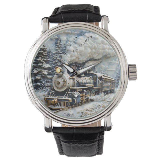 Winter wonderland steam train. watch (Front)