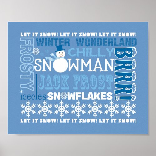 Winter Wonderland Subway Art Poster