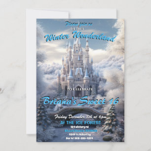 Winter Wonderland Sweet 16 Invitation