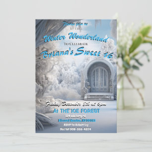 Winter Wonderland Sweet 16 Invitations