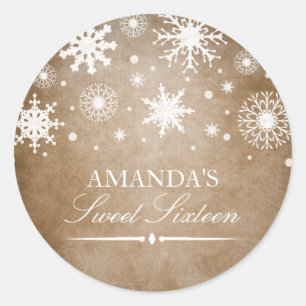 Winter Wonderland Sweet 16 Sticker