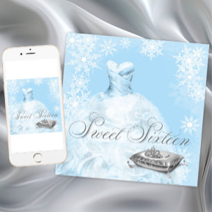 Winter Wonderland Sweet Sixteen Any Occasion Invitation