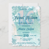 Winter Wonderland Sweet Sixteen Birthday Invitation (Front)