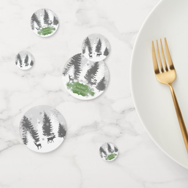 Winter Wonderland Table Confetti - Green (Group)