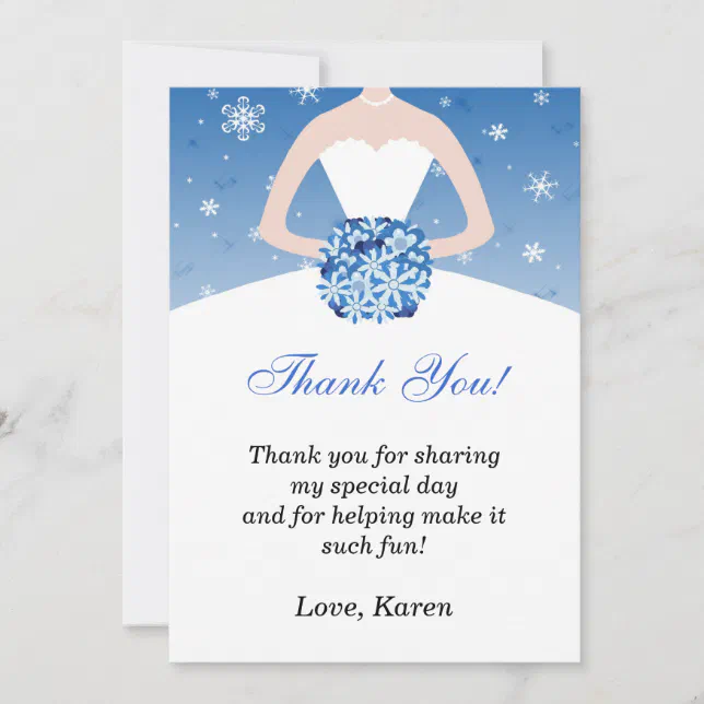 Winter Wonderland Thank You Card | Zazzle