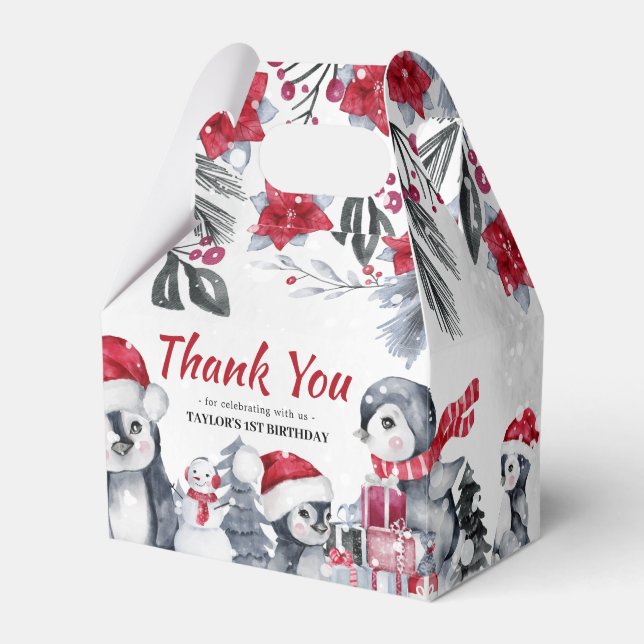 Winter Wonderland Thank You Favor Box (Front Side)