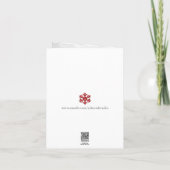 Winter Wonderland Thank You Note Card - Red (Back)
