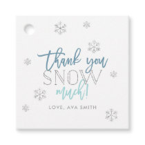 Winter Wonderland Thank You Snow Much Blue Favor Tags