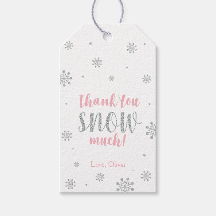 Paper Thank You Tags Baby Shower Baby Boy Shower Tags Winter Wonderland Gift Tags Favor Tags Winter Snowflake Winter Personalized Tags Paper Party Supplies