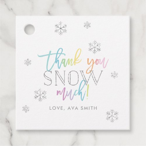 Winter Wonderland Thank You Snow Much Favor Tags