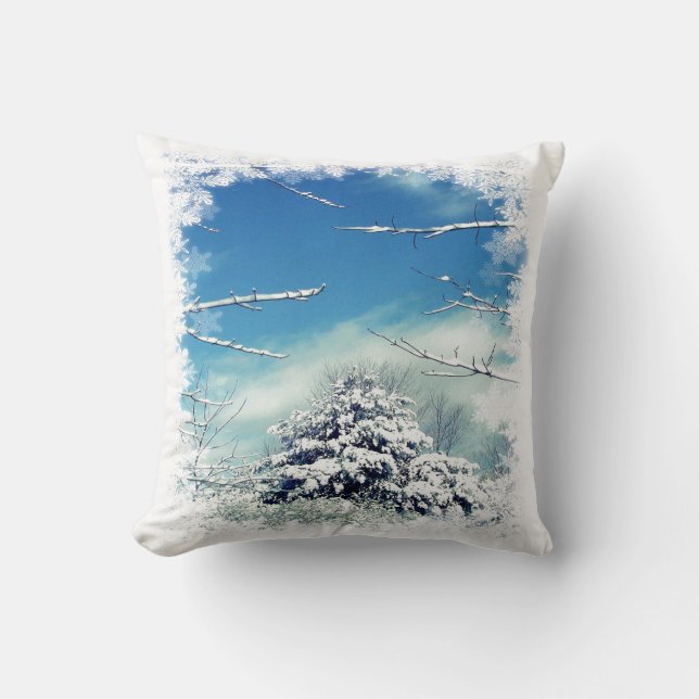 Winter Wonderland Throw Pillow (Front)
