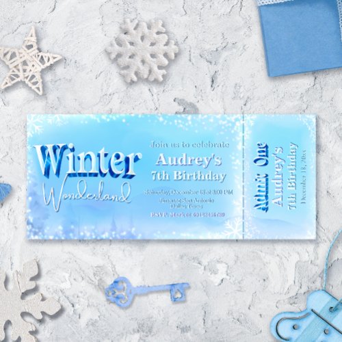 Winter Wonderland Ticket Invitation