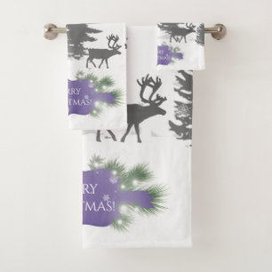 Winter Wonderland Towel Set - Purple
