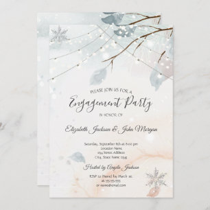 Winter Wonderland, Tree Branch Engagement Invitation
