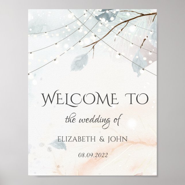 Winter Wonderland,Tree Branch Wedding  Poster (Front)