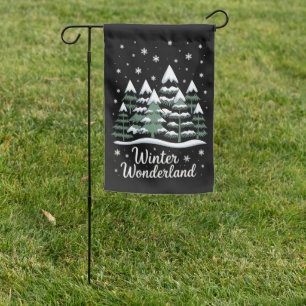 Winter Wonderland Trees Christmas Family Crew  Garden Flag
