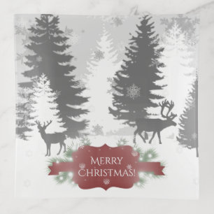 Winter Wonderland Trinket Tray - Red
