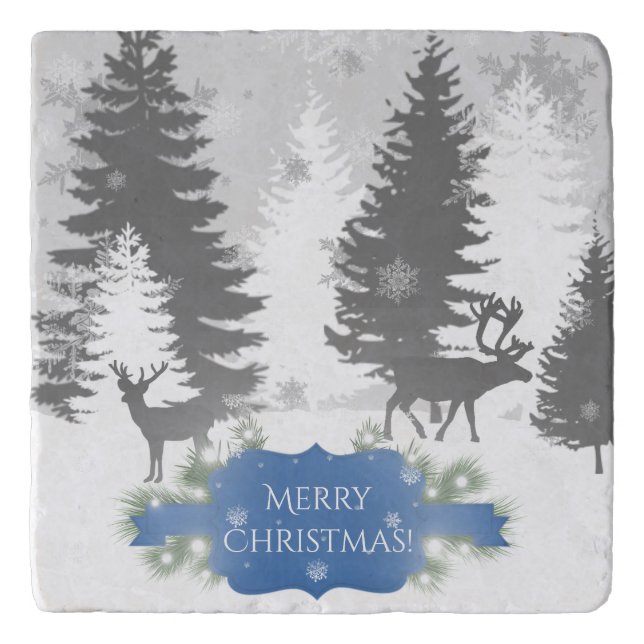 Winter Wonderland Trivet - Blue (Front)