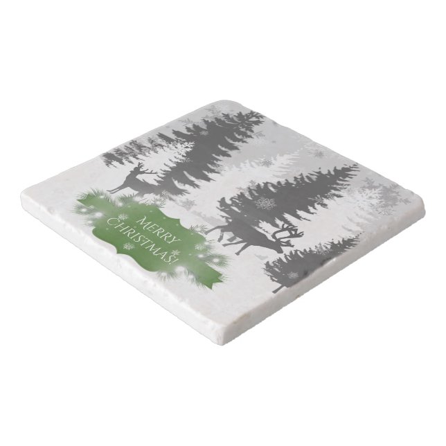 Winter Wonderland Trivet - Green (Corner)
