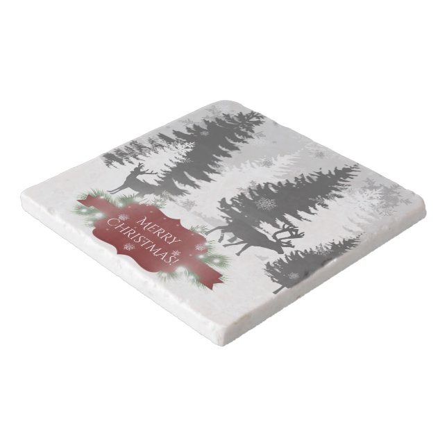 Winter Wonderland Trivet - Red (Corner)