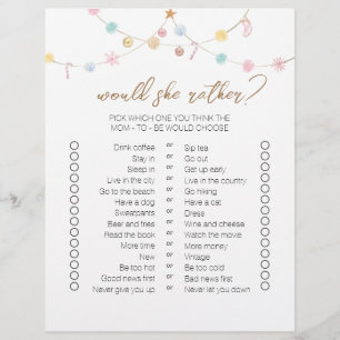 Winter Wonderland Two-Side Bingo Baby Shower Games