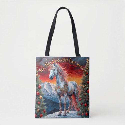 Winter Wonderland Unicorn Festive Christmas Tote 