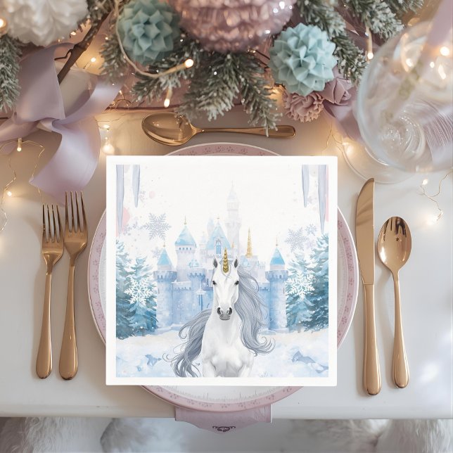 Winter Wonderland Unicorn Napkins (Creator Uploaded)