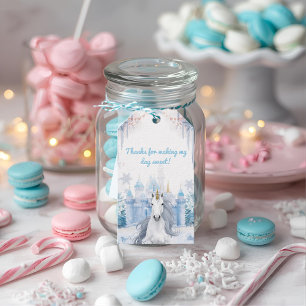 Winter Wonderland Unicorn Thank You Gift Tags