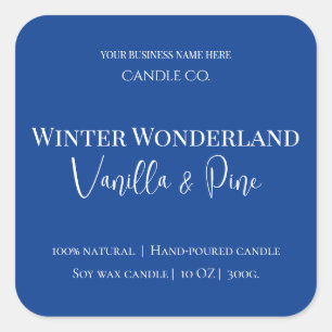 Winter Wonderland Vanilla & Pine candle labels