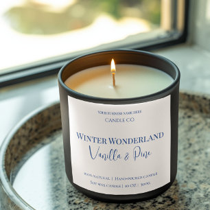 Winter Wonderland Vanilla & Pine candle labels