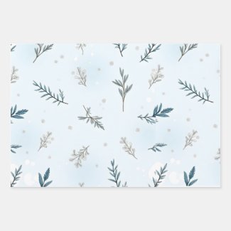Winter Wonderland & Vintage Christmas Wrapping Paper Sheets