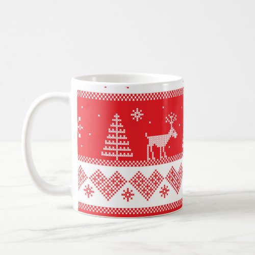 Winter Wonderland Vintage Seamless Design Coffee Mug
