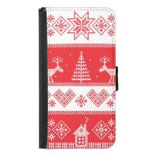 Winter Wonderland: Vintage Seamless Design. Samsung Galaxy S5 Wallet Case